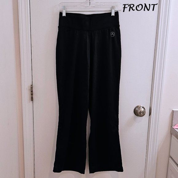 Wide Leg Yoga Pant, Black Lined with Shaper Shorts by BOCA, Size Small - Picture 2 of 13